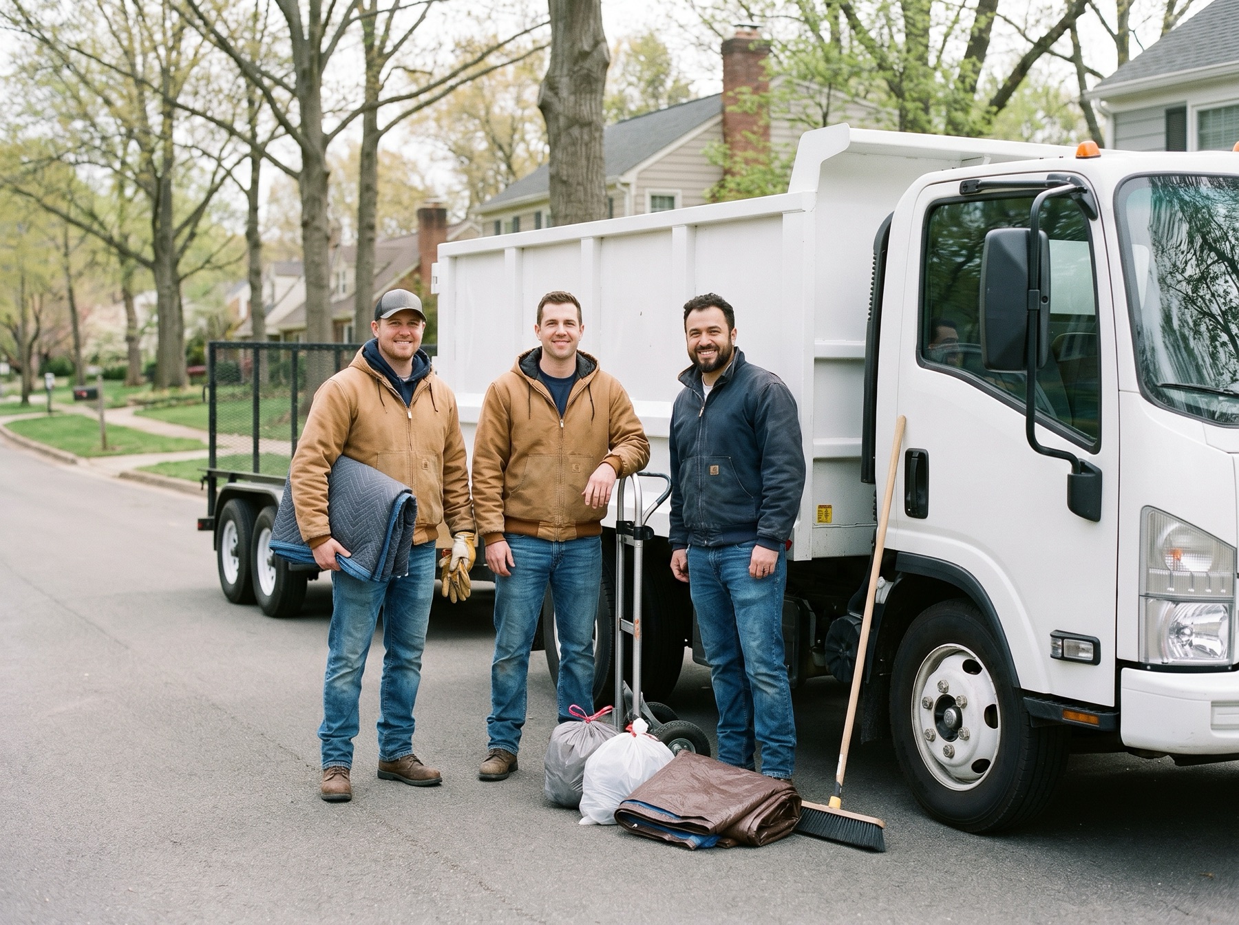 John's Junk Removal junk removal crew and service vehicle