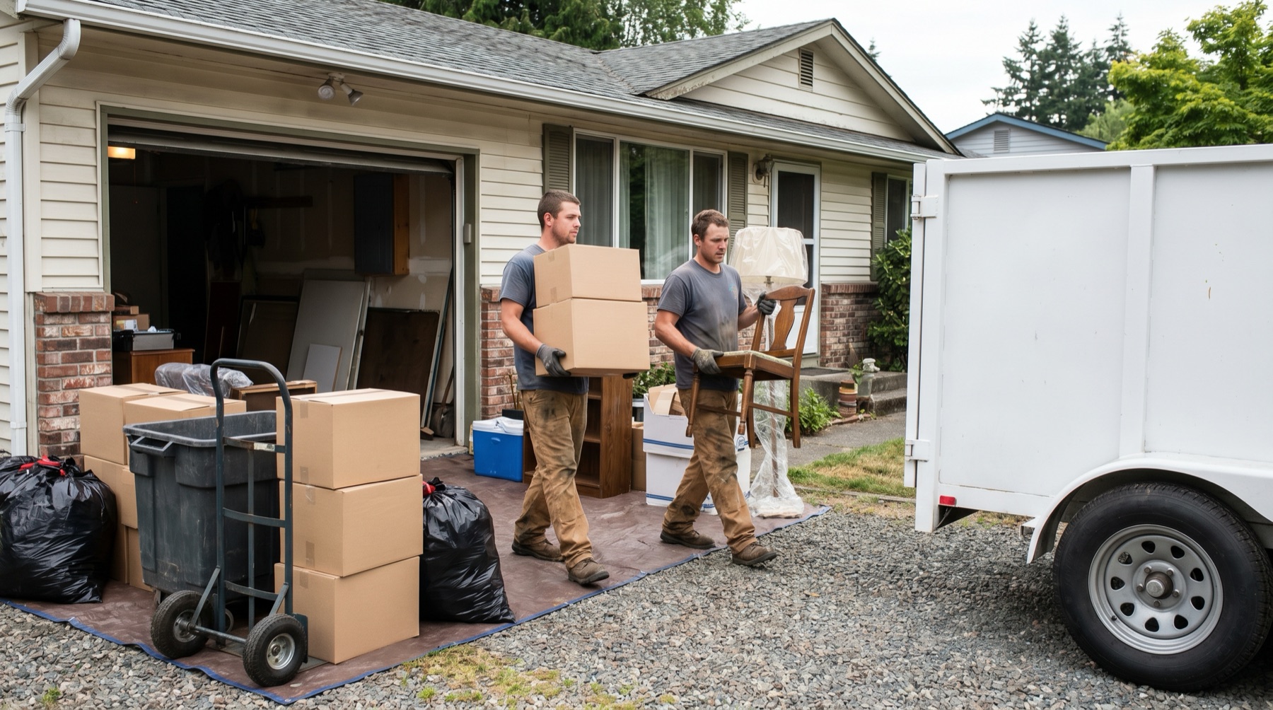 John's Junk Removal estate cleanouts crew working in Houston