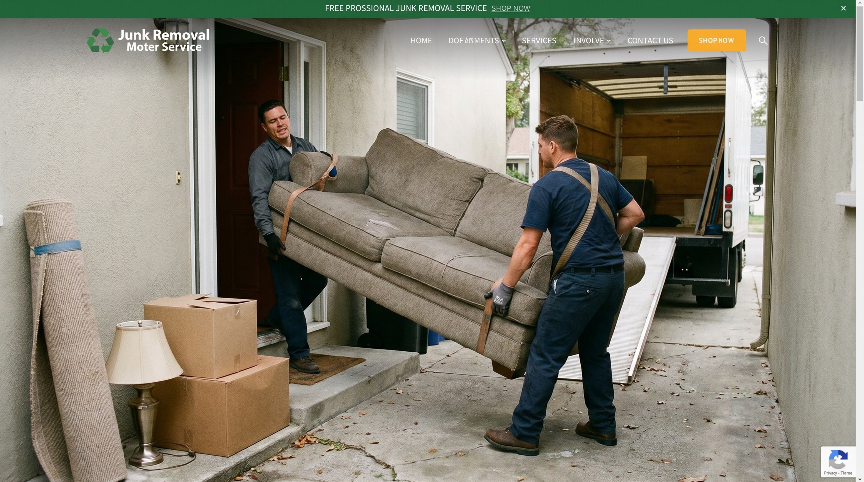 John's Junk Removal furniture removal crew working in Houston